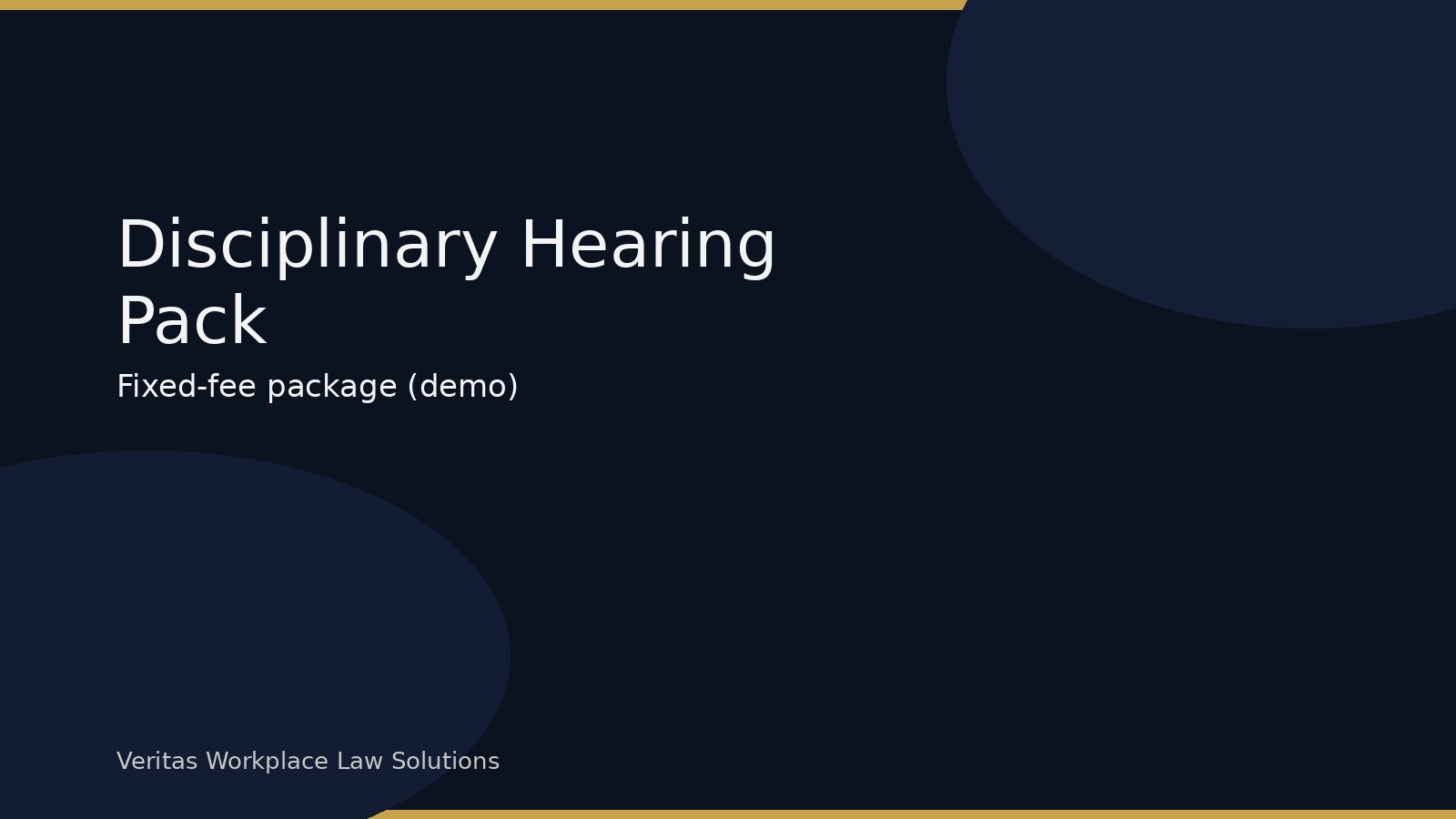 Disciplinary / Incapacity Hearing (first 4 hours) – R2 300